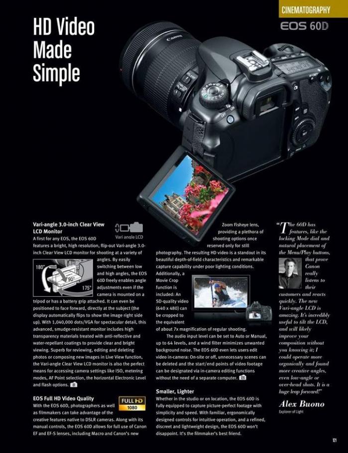  Canon Professional Video Cameras . Page 25