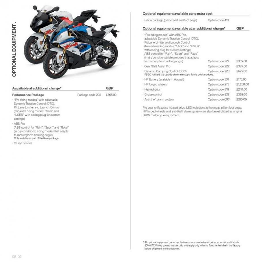  BMW Motorcyklar S1000RR . Page 8