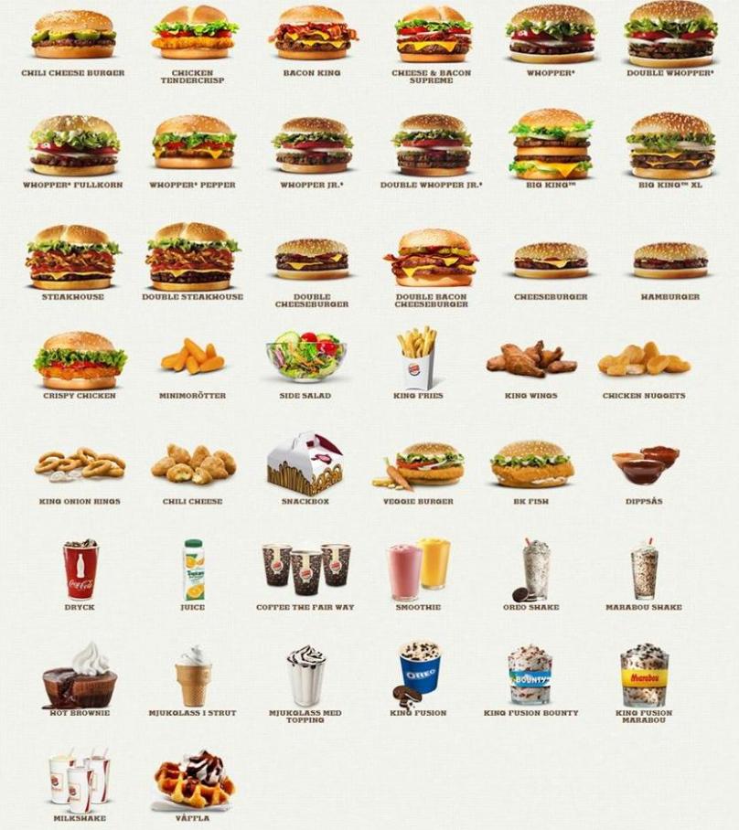  Vår meny Burger King . Page 2