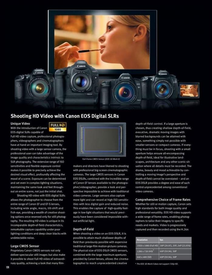  Canon Professional Video Cameras . Page 30
