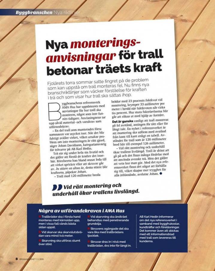  AB Karl Hedin Erbjudande Magazinet nr 1 2019 . Page 8