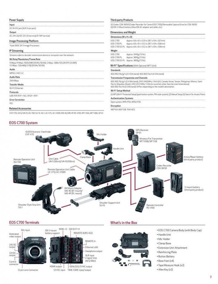  Canon EOS C700 . Page 7