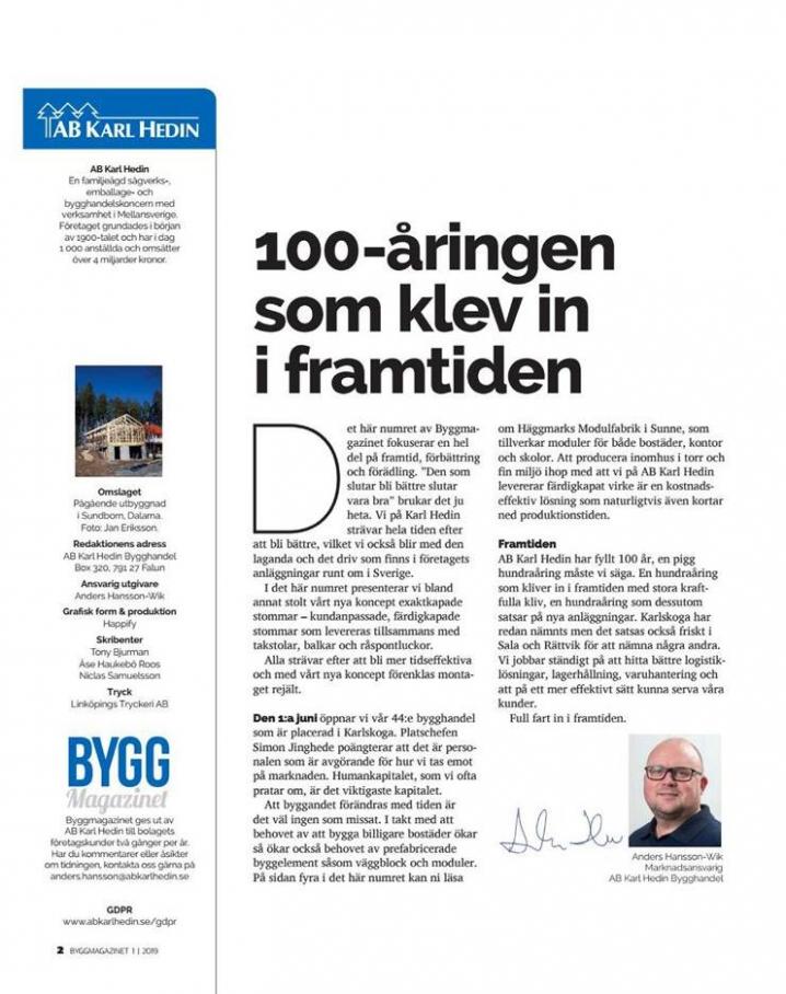  AB Karl Hedin Erbjudande Magazinet nr 1 2019 . Page 2