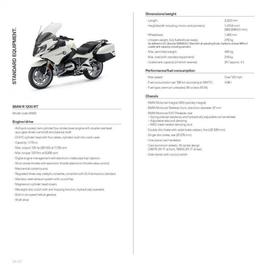  BMW Motorcyklar R1200RT . Page 6