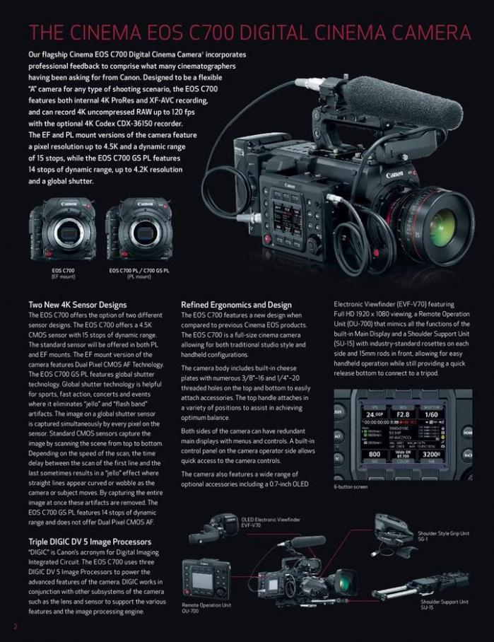  Canon EOS C700 . Page 2