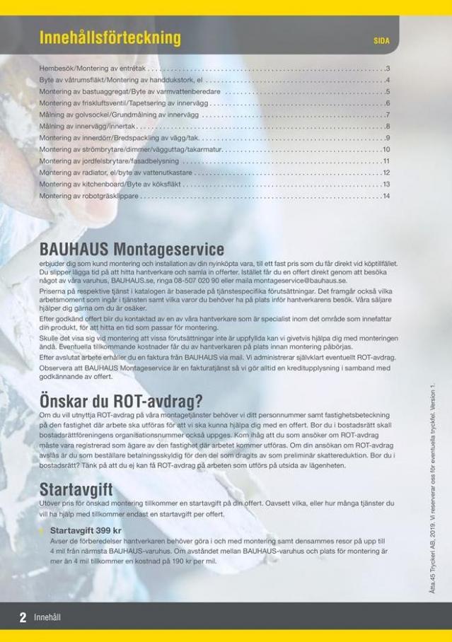  Bauhaus Erbjudande Montageservicekatalog 2019 . Page 24