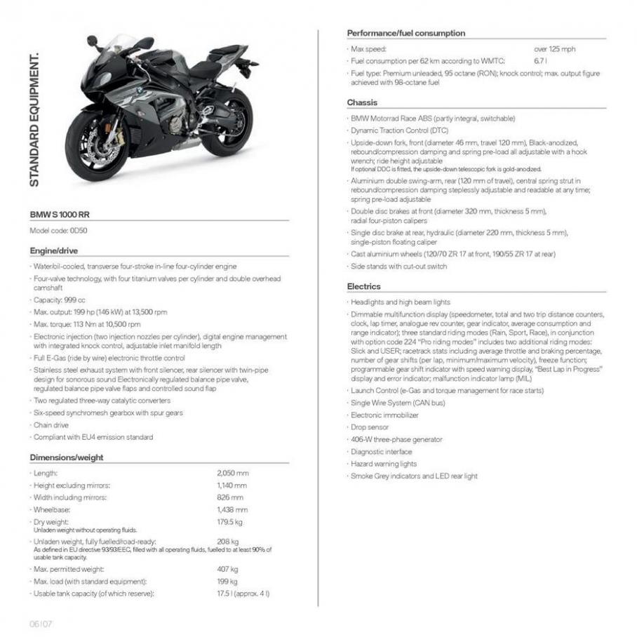  BMW Motorcyklar S1000RR . Page 6