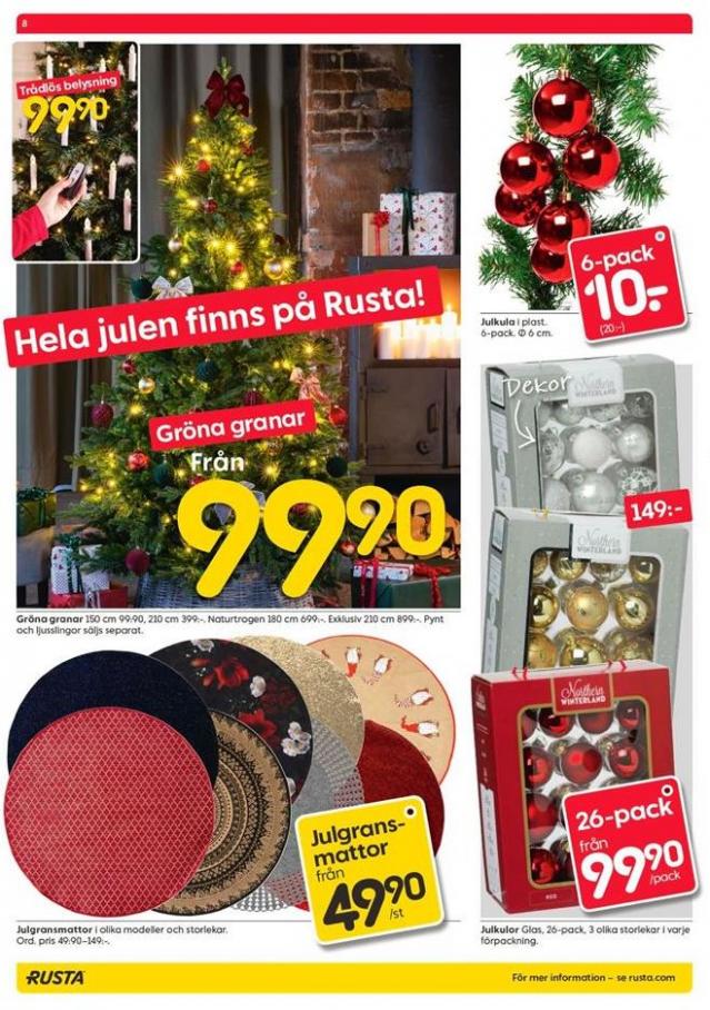  Rusta Erbjudande Hela julen finns på Rusta! . Page 8