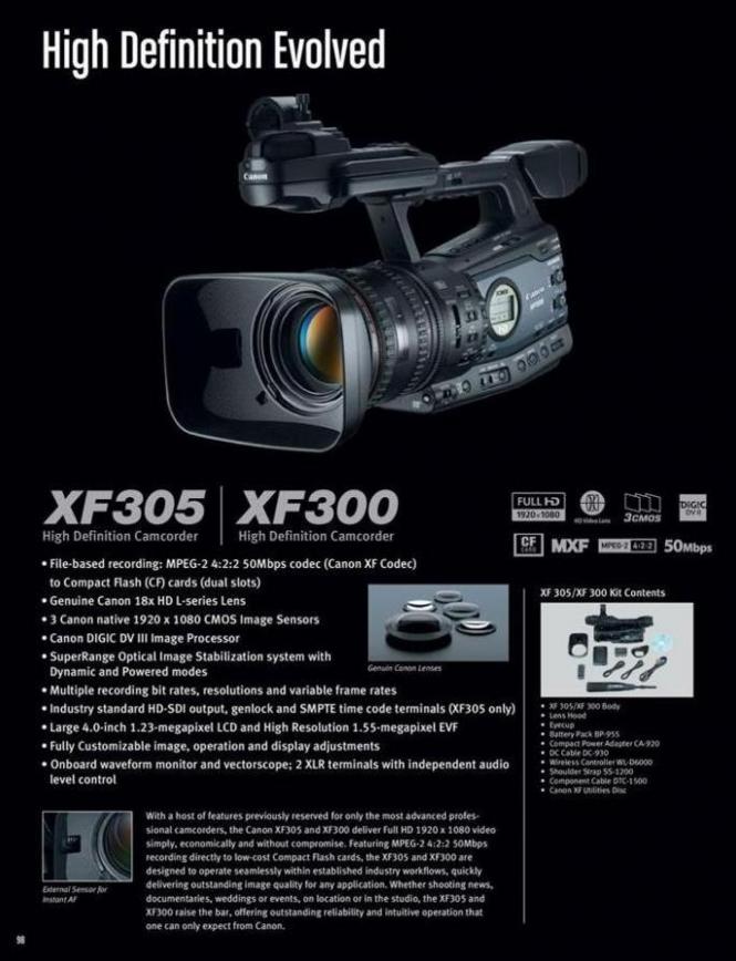  Canon Professional Video Cameras . Page 2
