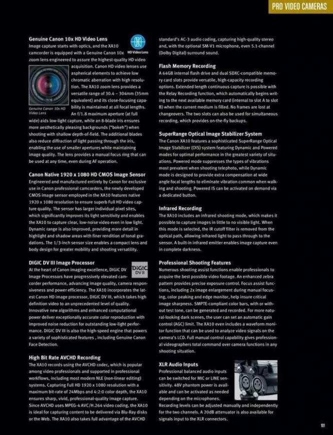  Canon Professional Video Cameras . Page 5