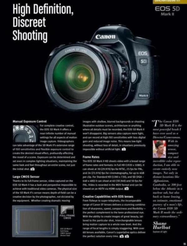  Canon Professional Video Cameras . Page 19