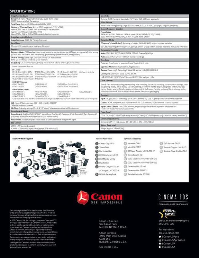  Canon C500 Mark II . Page 2