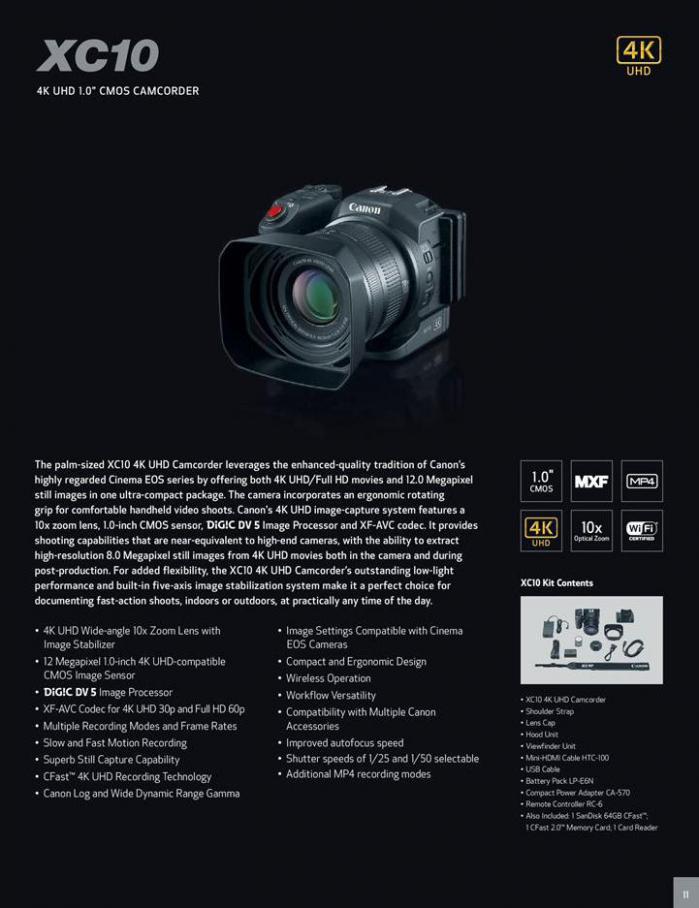  Canon Profesionnal Camcorders . Page 11
