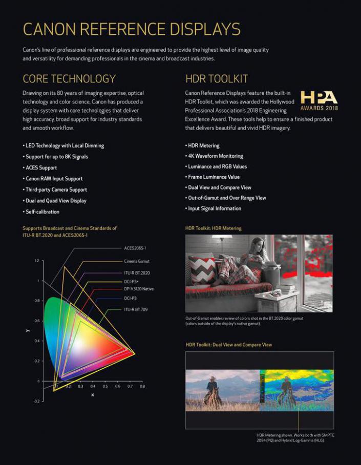  Canon Reference Displays 4K UHD . Page 2