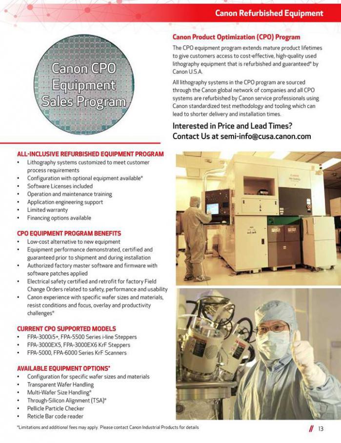  Canon Industrial Products . Page 13