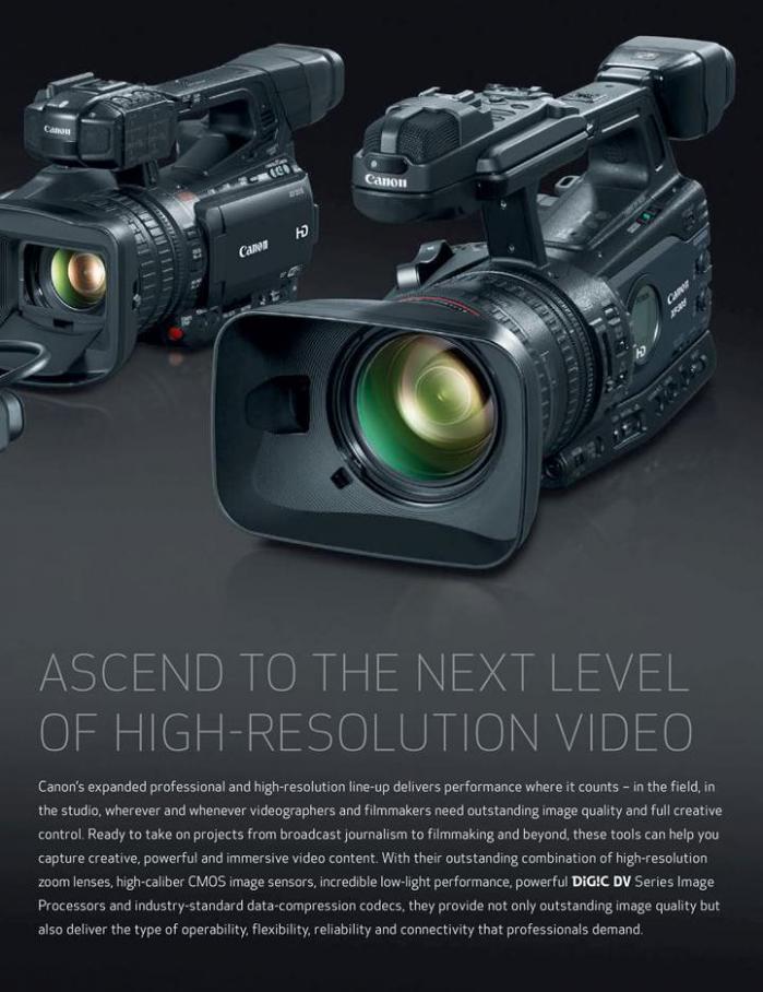  Canon Profesionnal Camcorders . Page 3