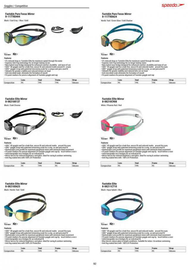  Speedo Swimwear & Equipment Season 1 2020 . Page 92