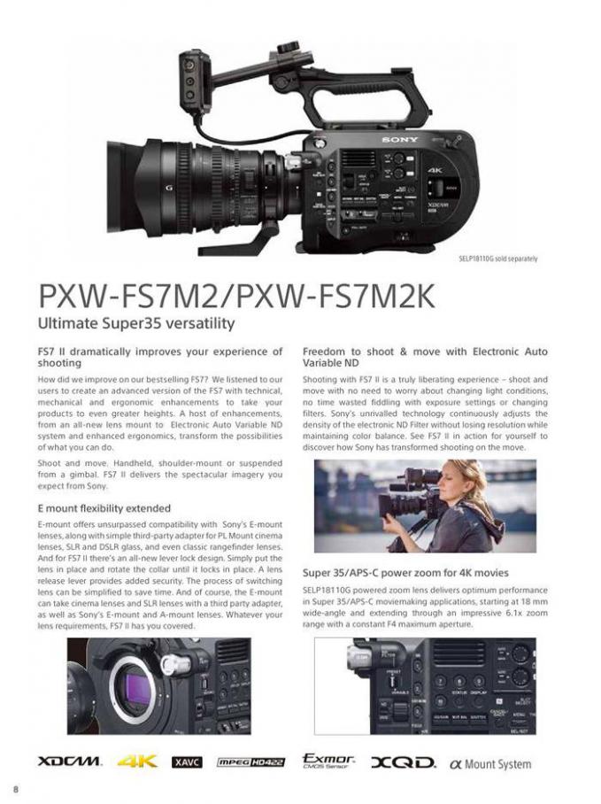  Sony Professional Camcorder Family . Page 8