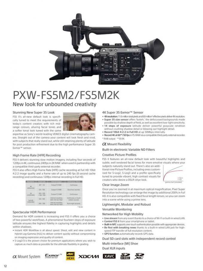  Sony Professional Camcorder Family . Page 12