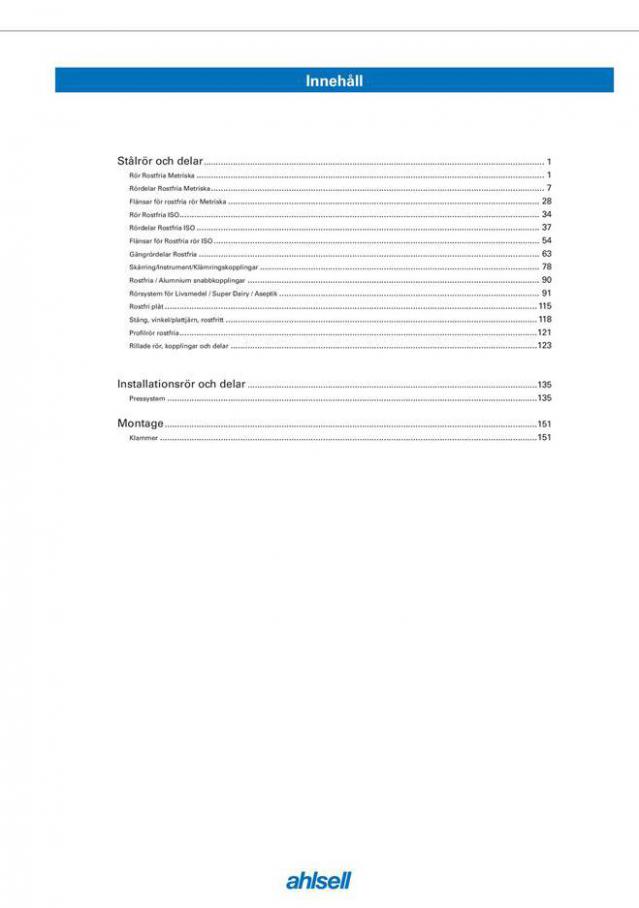  Ahlsell Erbjudande Sortimentlista Rostfritt 2020 . Page 3