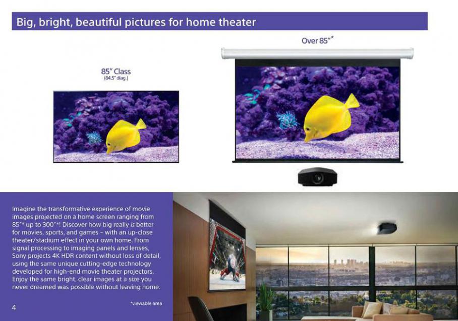  Sony Home Theater Projectors . Page 4