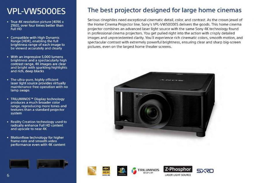  Sony Home Theater Projectors . Page 6
