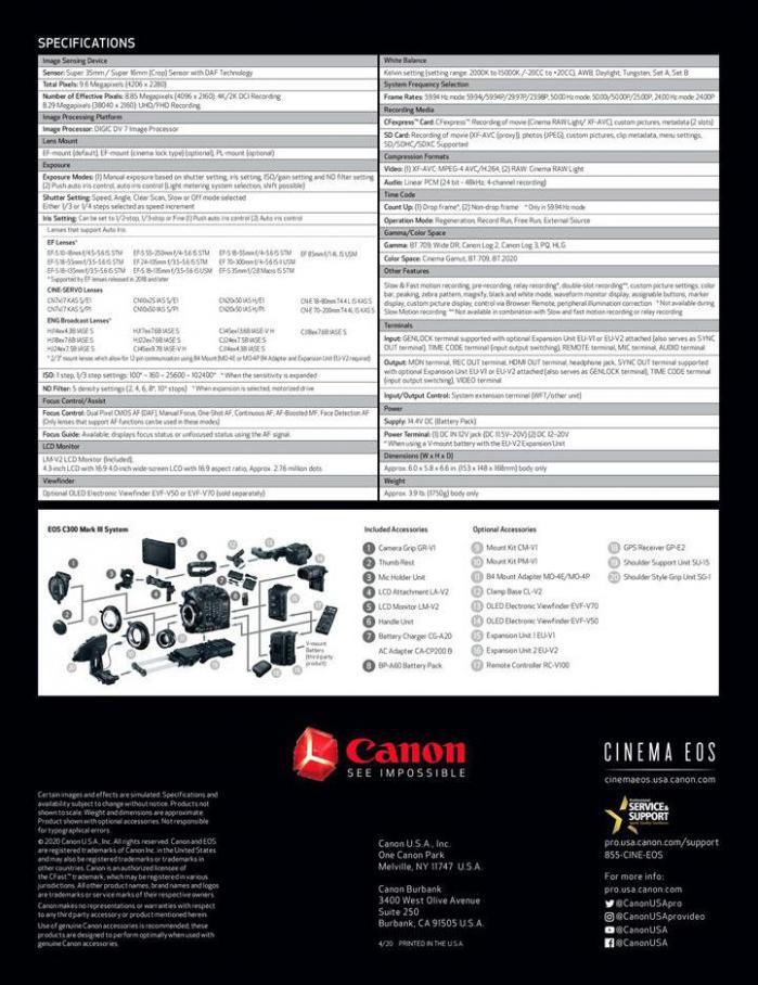  Canon EOS C300 Mark III . Page 2