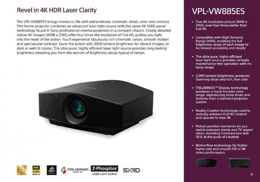  Sony Home Theater Projectors . Page 9