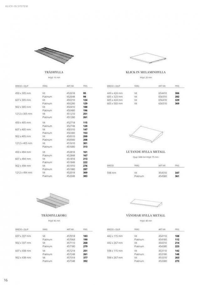  Elfa Prislista 2020/21 . Page 16