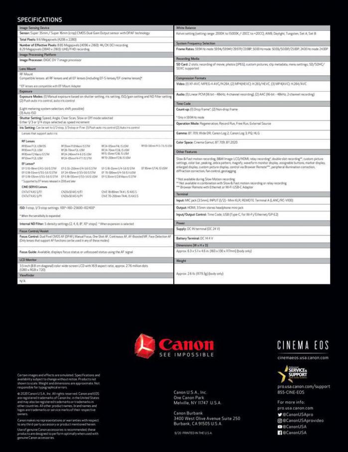 Canon EOS Cinema C70 . Page 2