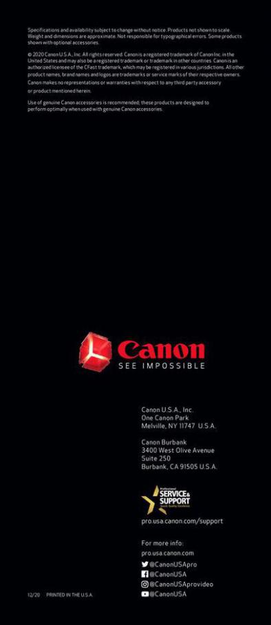  Canon Professional Camcorder . Page 8