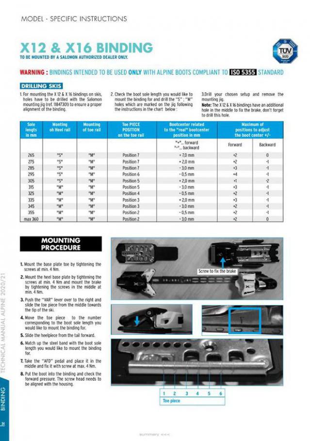  Salomon Tech Manual Alpine 2020-21 . Page 34