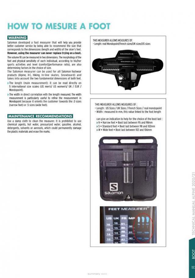  Salomon Tech Manual Alpine 2020-21 . Page 117