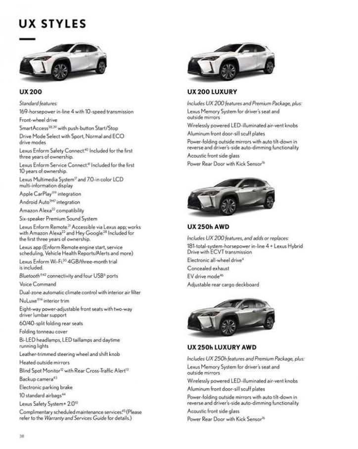  Lexus UX . Page 40