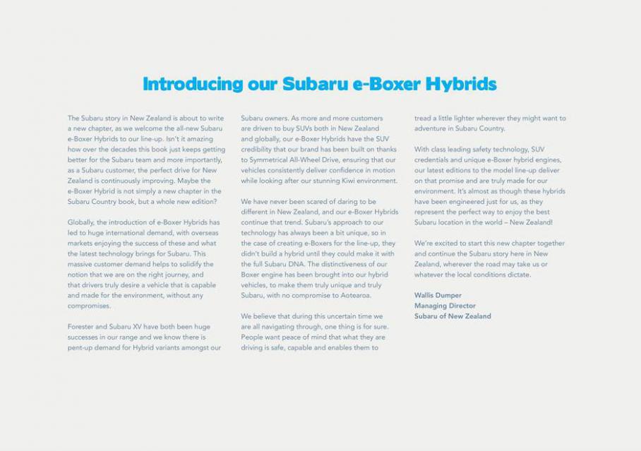  Subaru Hybrid Range . Page 3