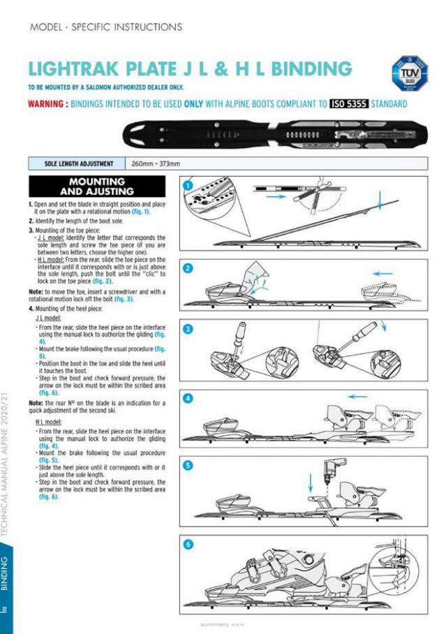 Salomon Tech Manual Alpine 2020-21 . Page 32