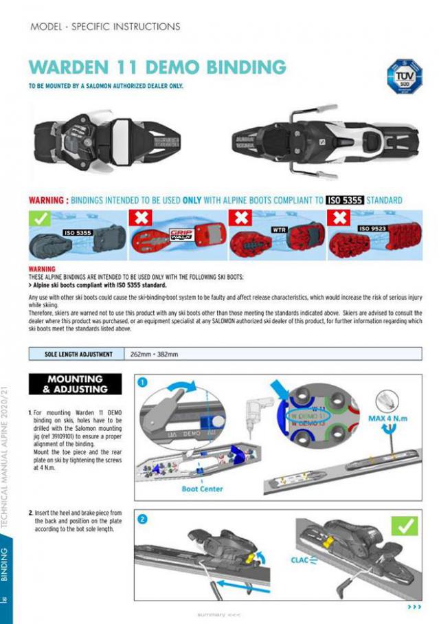  Salomon Tech Manual Alpine 2020-21 . Page 50