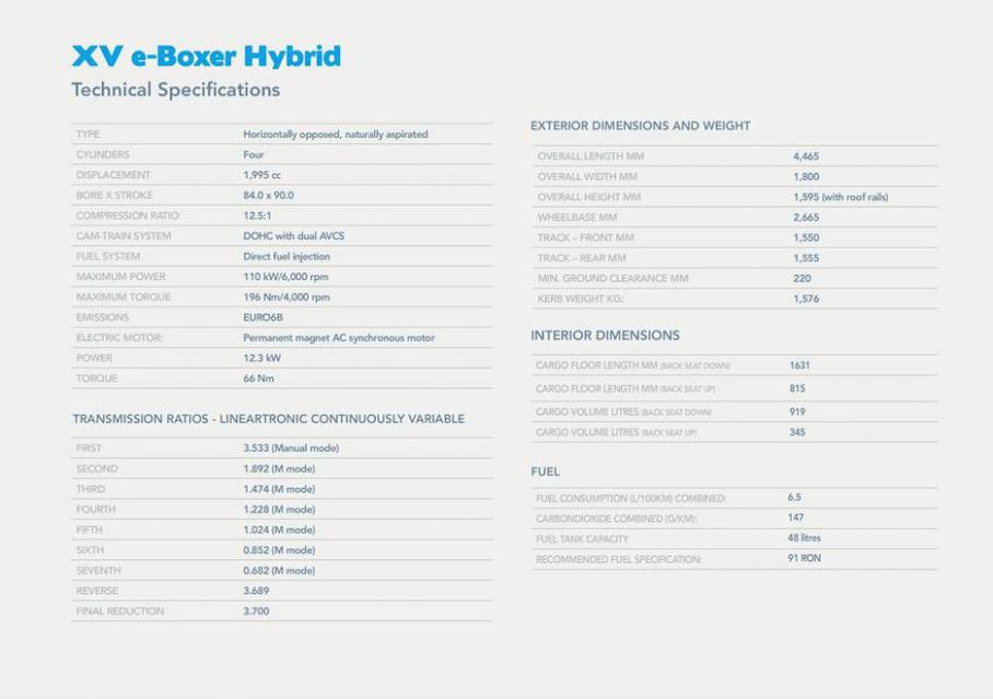  Subaru Hybrid Range . Page 26