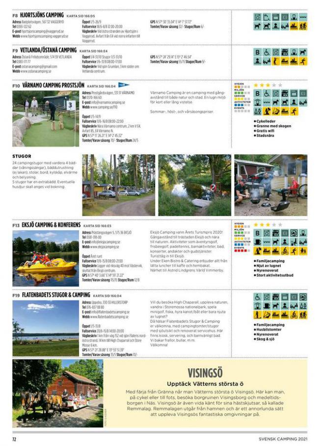  Svensk Camping 2021 . Page 72. Camping