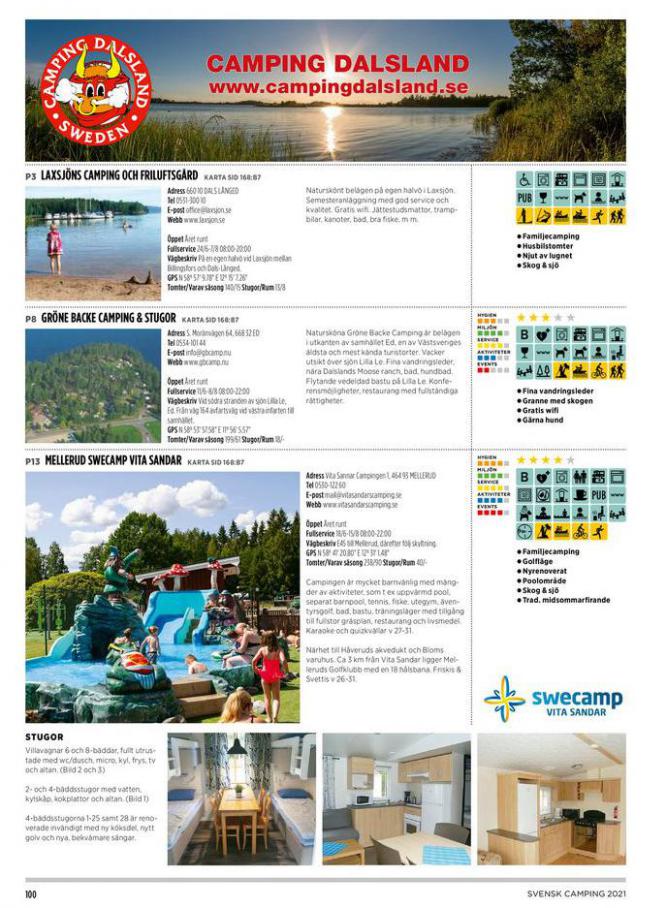  Svensk Camping 2021 . Page 100. Camping