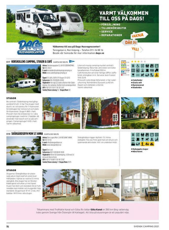  Svensk Camping 2021 . Page 116. Camping