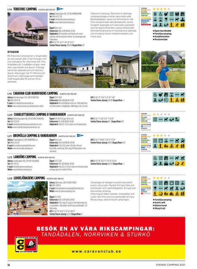  Svensk Camping 2021 . Page 58. Camping