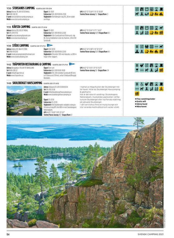  Svensk Camping 2021 . Page 154. Camping