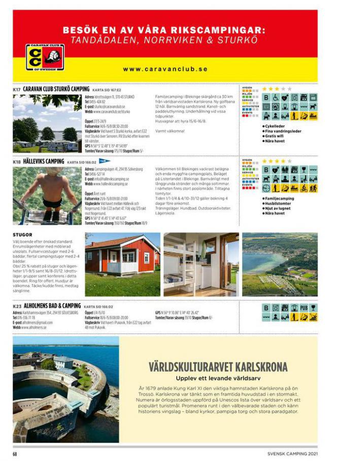  Svensk Camping 2021 . Page 68. Camping