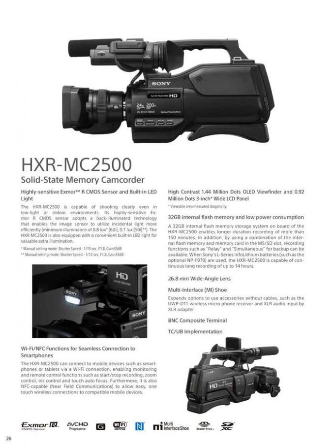  Professional Camcorder Family . Page 26