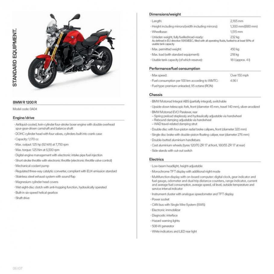  BMW Motorcyklar R1200R . Page 6