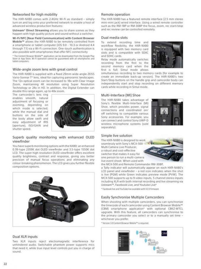  Professional Camcorder Family . Page 22