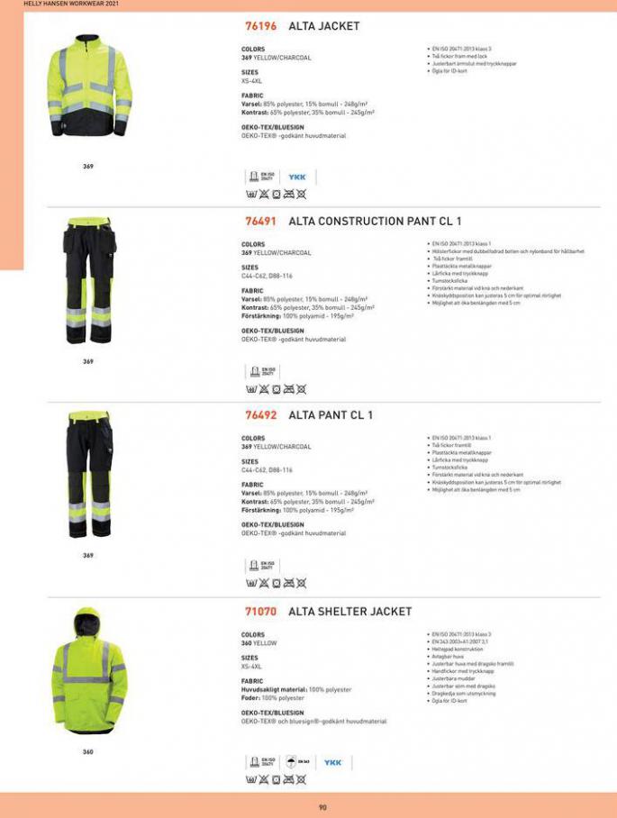  Helly Hansen Workwear Catalogue 2021 . Page 92