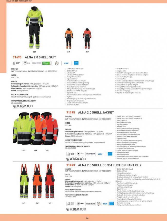  Helly Hansen Workwear Catalogue 2021 . Page 86