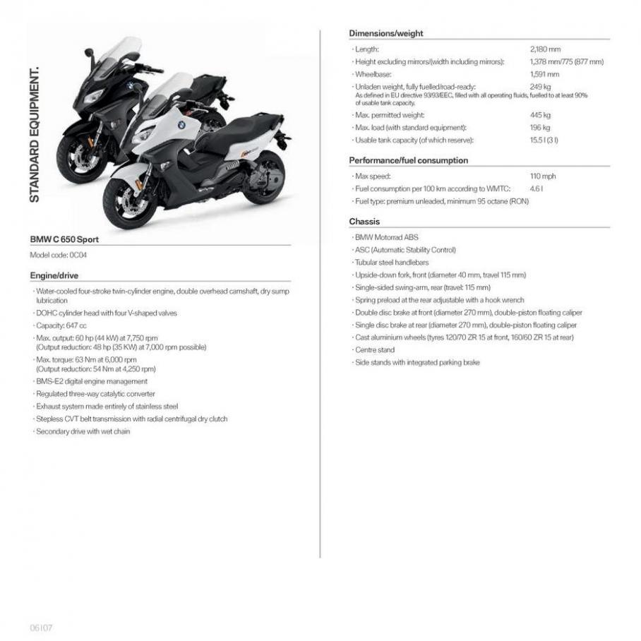  BMW Motorcyklar C650 Sport . Page 6